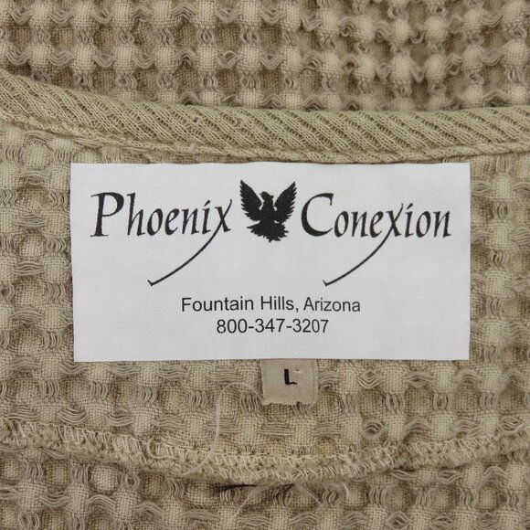 Phoenix Conexion Women Large Puckered Beige Hand Painted Sleeveless Button Vest - Picture 9 of 11